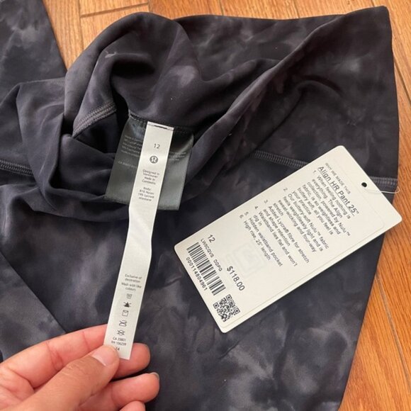 NWT lululemon align HR pant 25” diamond dye pitch graphite grey - Picture 4 of 11